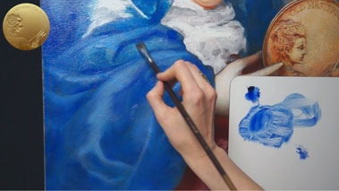 Allegory of Painting - How to Paint Blue Draperies