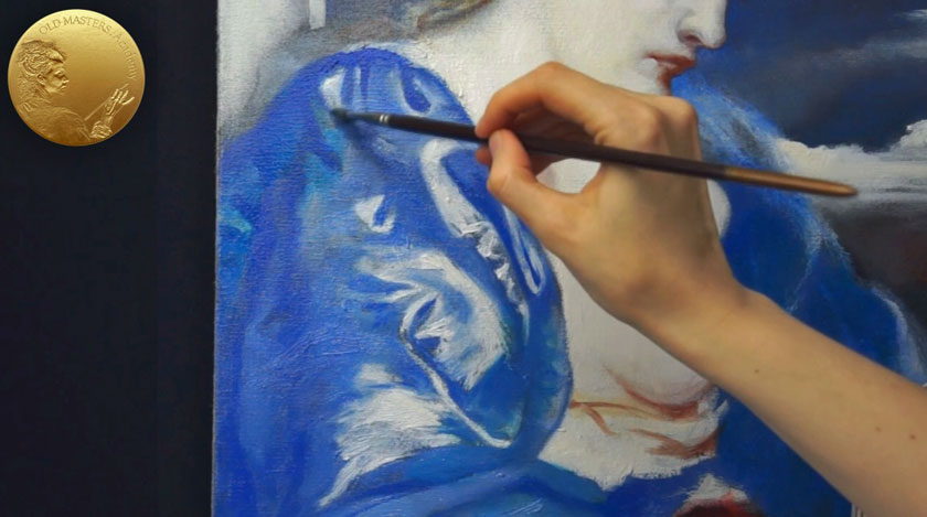 Allegory of Painting - How to Paint Blue Draperies