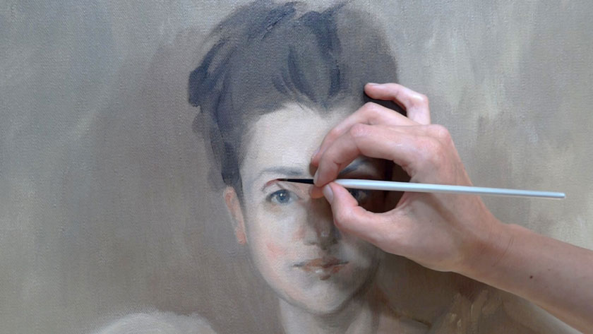 How to Paint a Portrait in the Direct Method - Finishing Portrait with Loose Brush Strokes