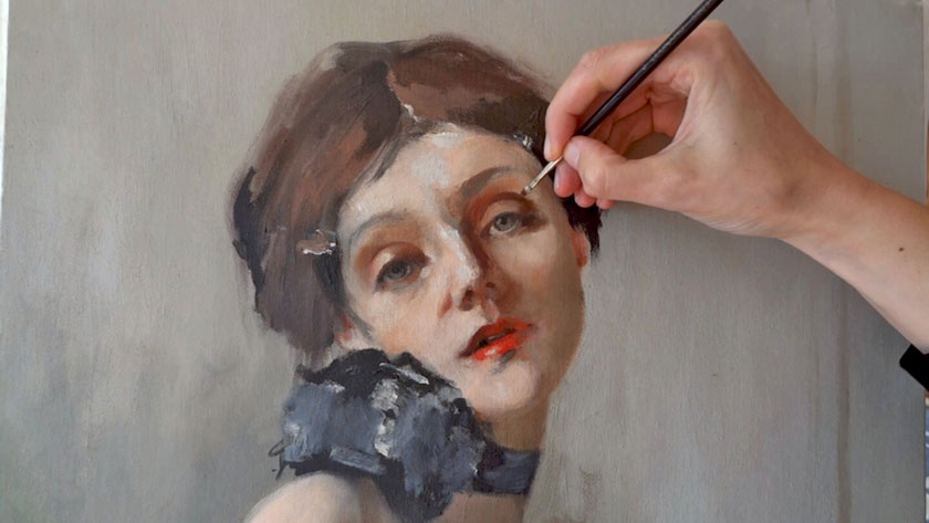 How to Paint a Self Portrait Using a Mirror - Finishing a Portrait Painting