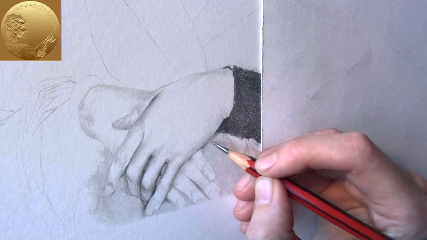 Portrait Drawing in Flemish Style - How to Crosshatch Dark Areas