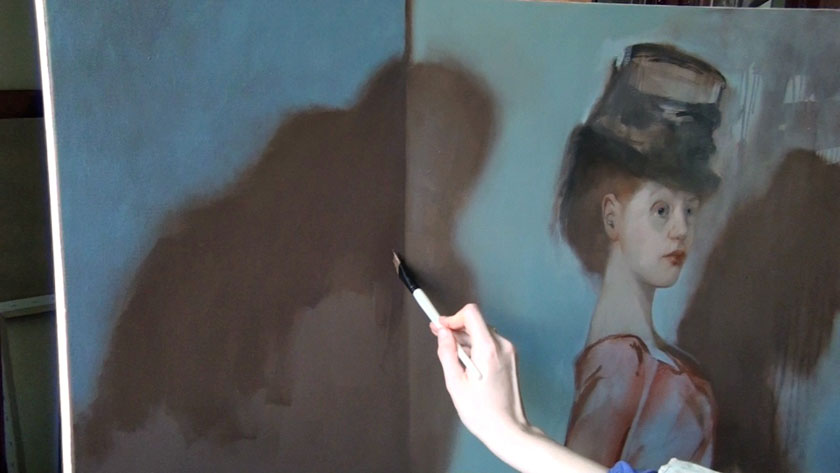 Figural Painting in Oils - How to Paint a Portrait's Background in Oil