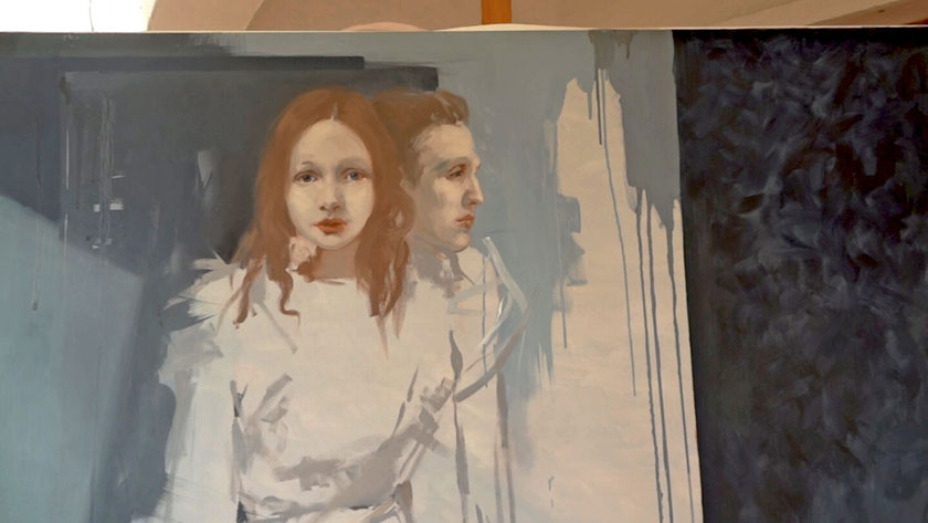 How to Paint Simple Figures in Oil - How to Start a Female Portrait Over an Underdrawing