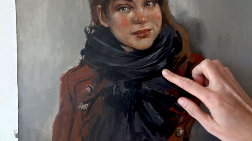 How to Paint a Woman Portrait - How to Use Black Paint in Oil Painting