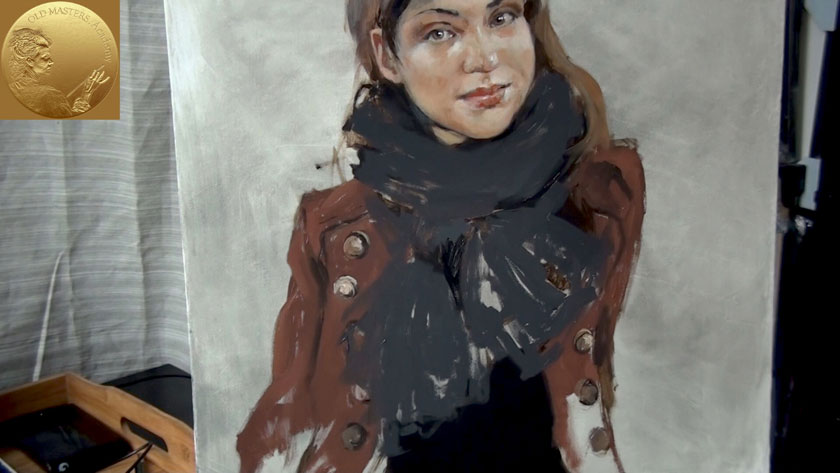 How to Paint a Woman Portrait - How to Use Black Paint in Oil Painting