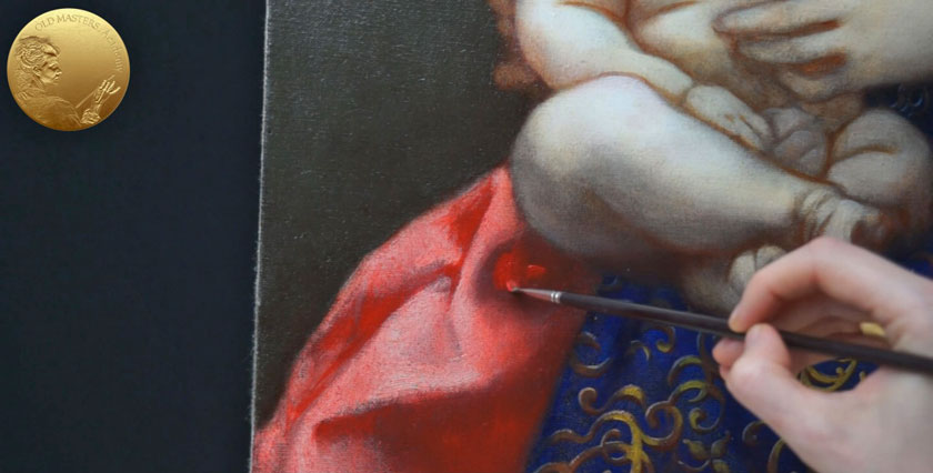 Madonna and Child - How to Paint Red Draperies in Oils