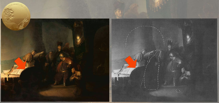 Pentimenti in Rembrandt's paintings
