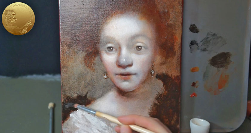 Portrait in Rembrandt's Style - How to Finish a Painting with Warm Glazes