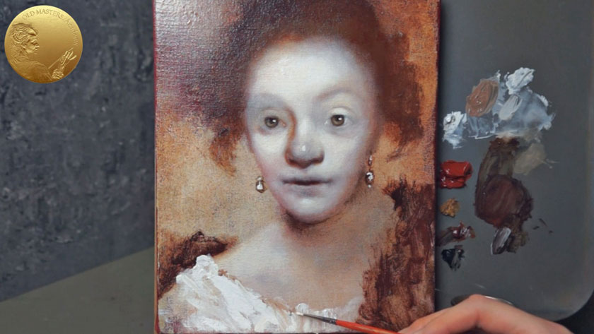 Portrait in Rembrandt's Style - How to Paint Shadows in Oil Painting