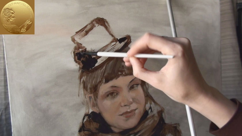 How to Paint a Woman Portrait - Working Up of a Portrait and Clothes