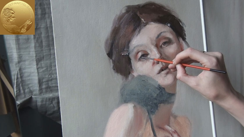 How to Paint a Self Portrait Using a Mirror - Working on Details of the Portrait