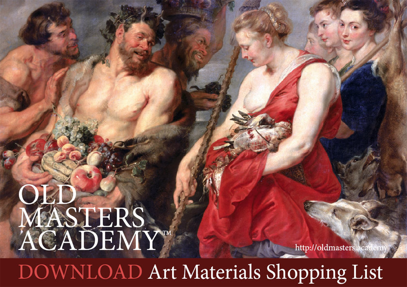 Old Masters Academy Shopping List